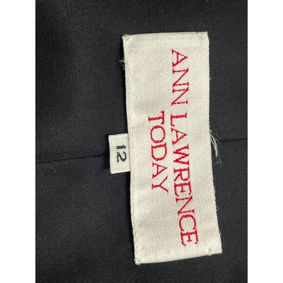 Ann Lawrence Today Black & White Short Sleeve Button Front Dress Sz 12 - New - Picture 7 of 10